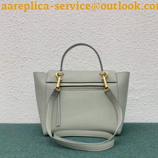 Replica Celine Micro Belt Bag In Vert D’eau Grained Calfskin 4