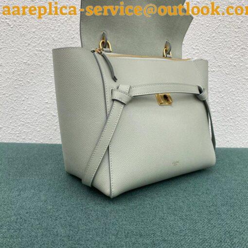 Replica Celine Micro Belt Bag In Vert D’eau Grained Calfskin 13