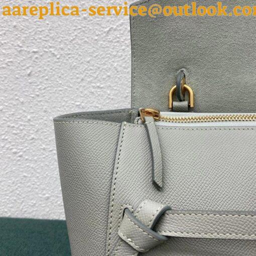 Replica Celine Micro Belt Bag In Vert D’eau Grained Calfskin 14