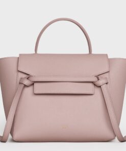 Replica Celine Micro Belt Bag In Vintage Pink Grained Calfskin