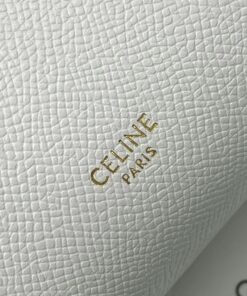 Replica Celine Micro Belt Bag In White Grained Calfskin