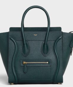 Replica Celine Micro Luggage Tote Bag In Amazone Drummed Calfskin