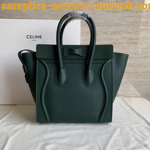 Replica Celine Micro Luggage Tote Bag In Amazone Drummed Calfskin 6