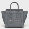 Replica Celine Micro Luggage Tote Bag In Navy Blue Drummed Calfskin 11