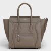 Replica Celine Micro Luggage Tote Bag In White Drummed Calfskin 10