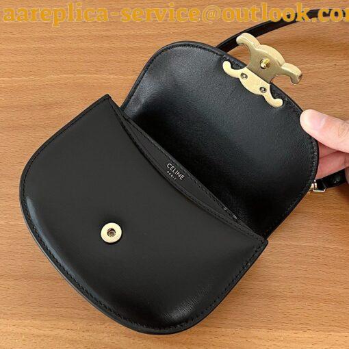 Replica Celine Mini Besace Clea Bag in Black Calfskin 10