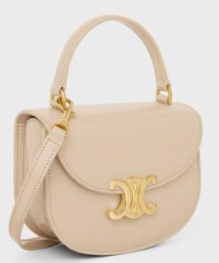 Replica Celine Mini Besace Clea Bag in Nude Calfskin