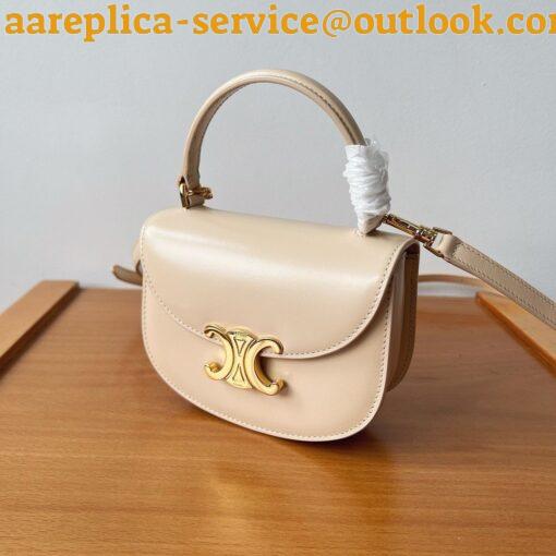 Replica Celine Mini Besace Clea Bag in Nude Calfskin 3