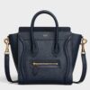 Replica Celine Nano Luggage Tote Bag In Black Drummed Calfskin 14