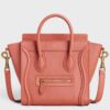 Replica Celine Nano Luggage Tote Bag In Souris Drummed Calfskin 13