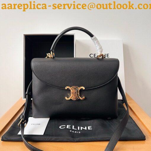 Replica Celine Nino Medium Bag in Black Calfskin 8