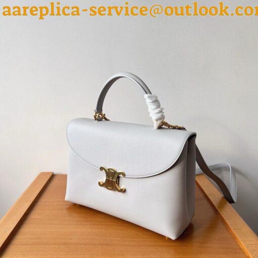 Replica Celine Nino Medium Bag in Cloudy Grey Calfskin 4