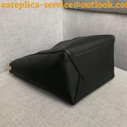 Replica Celine Sangle Bucket Bag In Black Grained Calfskin 7