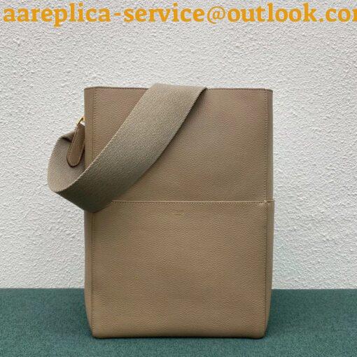 Replica Celine Sangle Bucket Bag In Taupe Grained Calfskin 3