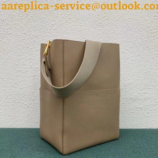 Replica Celine Sangle Bucket Bag In Taupe Grained Calfskin 7