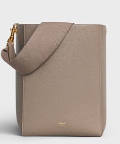 Replica Celine Sangle Small Bucket Bag In Taupe Calfskin