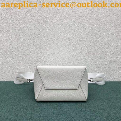 Replica Celine Sangle Small Bucket Bag In White Calfskin 6