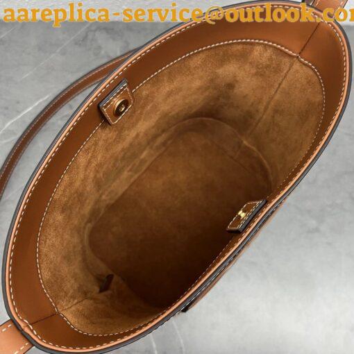 Replica Celine Small Bucket Cuir Triomphe In Brown Calfskin 4