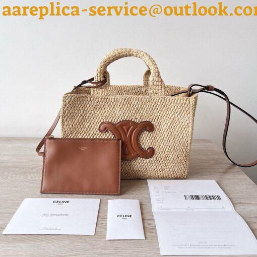 Replica Celine Small Cabas Bag in Raffia 4