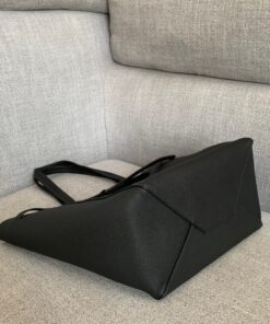 Replica Celine Small Cabas Phantom Bag In Black Grained Calfskin 2