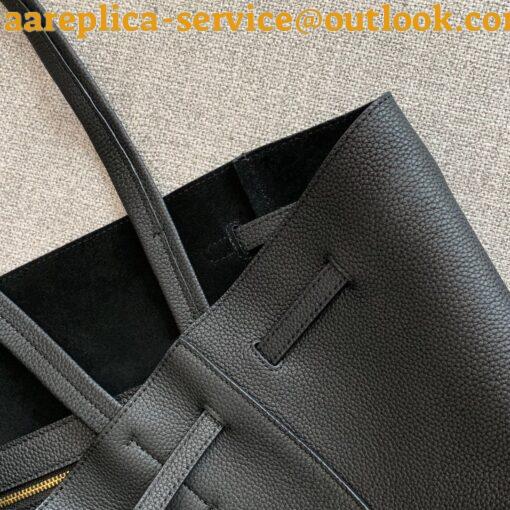 Replica Celine Small Cabas Phantom Bag In Black Grained Calfskin 6