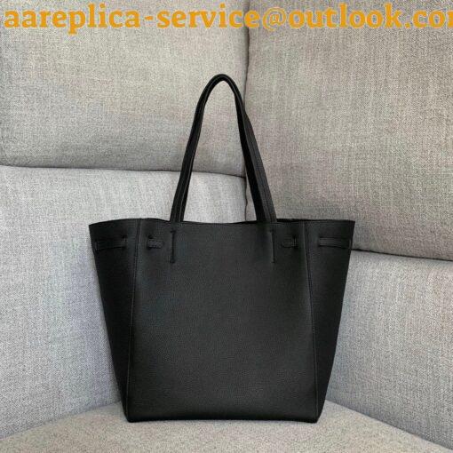 Replica Celine Small Cabas Phantom Bag In Black Grained Calfskin 9