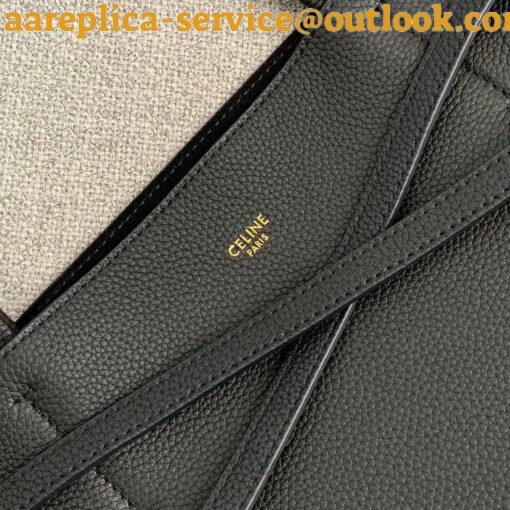 Replica Celine Small Cabas Phantom Bag In Black Grained Calfskin 10