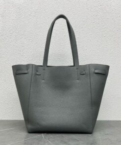 Replica Celine Small Cabas Phantom Bag In Grey Grained Calfskin