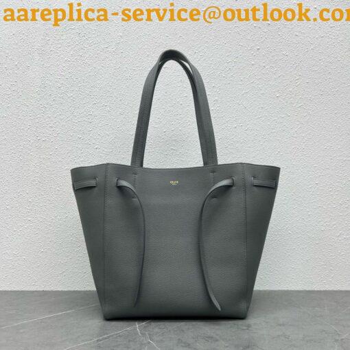 Replica Celine Small Cabas Phantom Bag In Grey Grained Calfskin 5