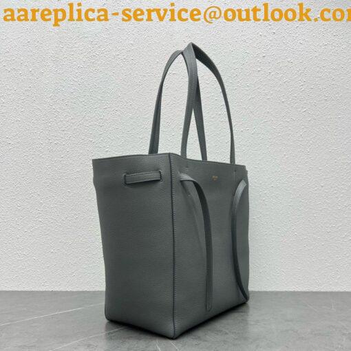 Replica Celine Small Cabas Phantom Bag In Grey Grained Calfskin 9