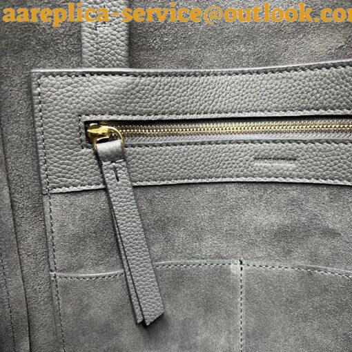 Replica Celine Small Cabas Phantom Bag In Grey Grained Calfskin 10