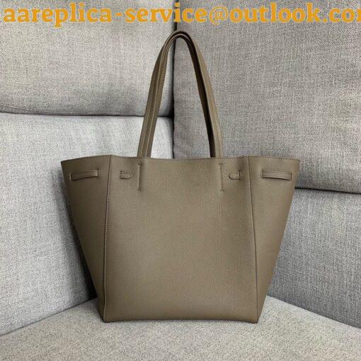 Replica Celine Small Cabas Phantom Bag In Taupe Grained Calfskin 13