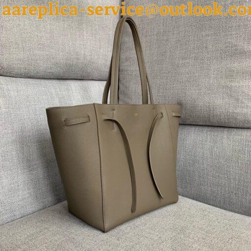 Replica Celine Small Cabas Phantom Bag In Taupe Grained Calfskin 14