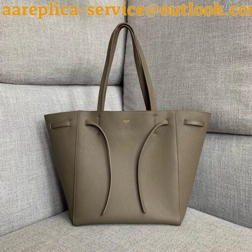 Replica Celine Small Cabas Phantom Bag In Taupe Grained Calfskin 17