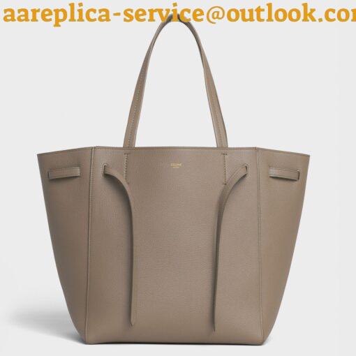 Replica Celine Small Cabas Phantom Bag In Taupe Grained Calfskin