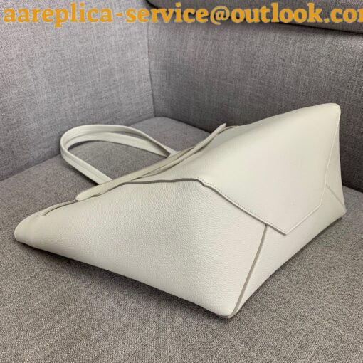 Replica Celine Small Cabas Phantom Bag In White Grained Calfskin 13