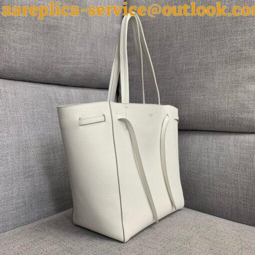 Replica Celine Small Cabas Phantom Bag In White Grained Calfskin 14