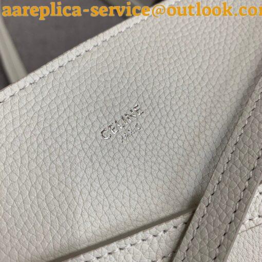 Replica Celine Small Cabas Phantom Bag In White Grained Calfskin 18