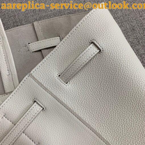 Replica Celine Small Cabas Phantom Bag In White Grained Calfskin 21