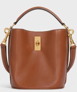 Replica Celine Teen Bucket 16 Bag In Brown Calfskin