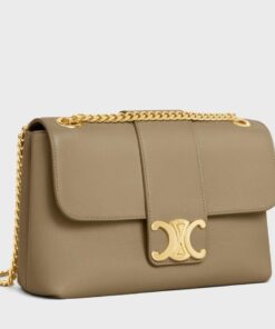 Replica Celine Teen Victoire Bag in Brown Sepia Calfskin