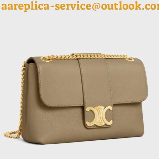 Replica Celine Teen Victoire Bag in Brown Sepia Calfskin