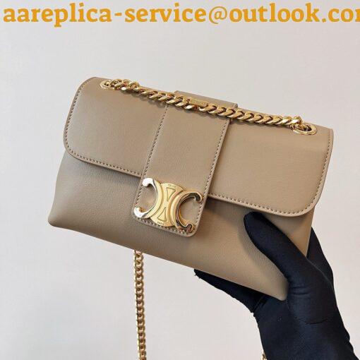 Replica Celine Teen Victoire Bag in Brown Sepia Calfskin 7