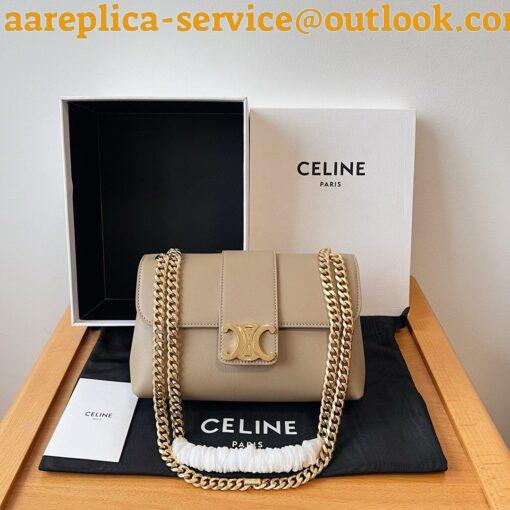 Replica Celine Teen Victoire Bag in Brown Sepia Calfskin 10