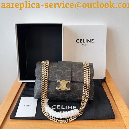 Replica Celine Teen Victoire Bag in Triomphe Canvas 4