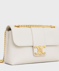 Replica Celine Teen Victoire Bag in White Calfskin