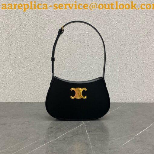 Replica Celine Tilly Medium Bag in Black Calfskin 10