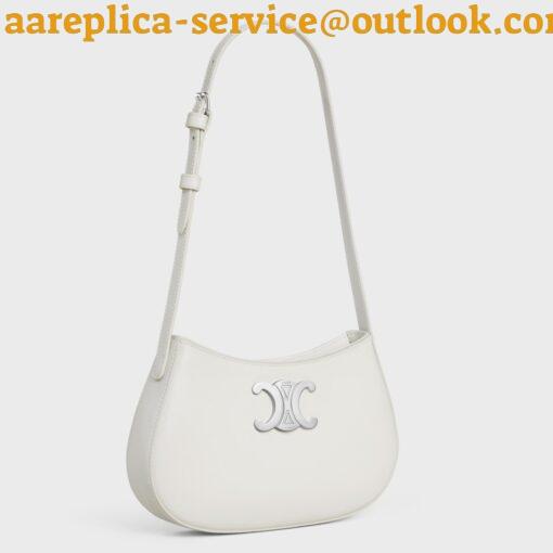 Replica Celine Tilly Medium Bag in White Calfskin