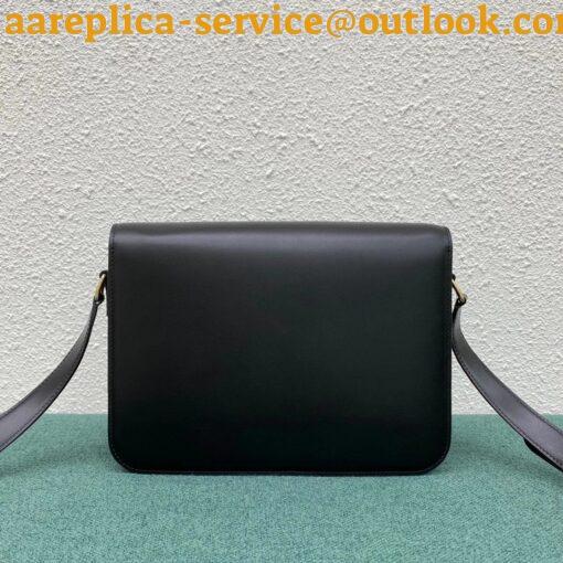 Replica Celine Triomphe Large Bag In Black Calfskin 3