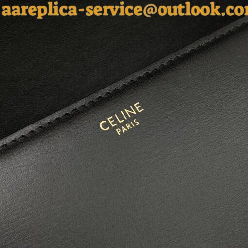 Replica Celine Triomphe Large Bag In Black Calfskin 8